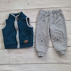Carter's 18 Month Vest And Pants Set With Wolf Detail
